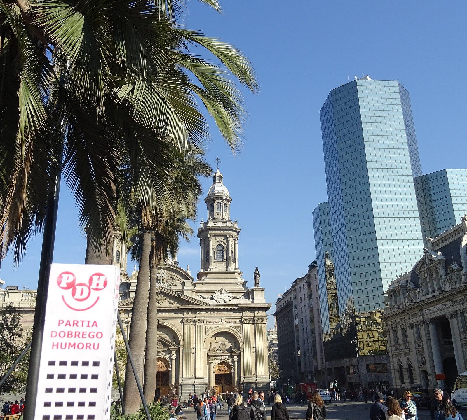 Santiago Chile Happy Skyscraper